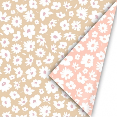 Inpakpapier | Mille fleurs zand rose